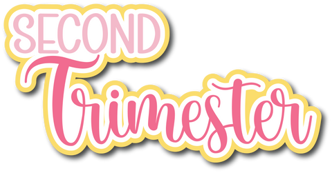 Second Trimester - Scrapbook Page Title Die Cut