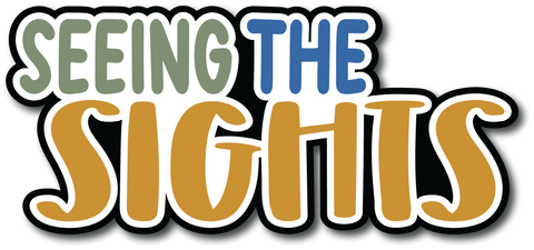 Seeing the Sights - Scrapbook Page Title Die Cut
