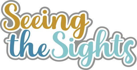Seeing the Sights - Scrapbook Page Title Die Cut