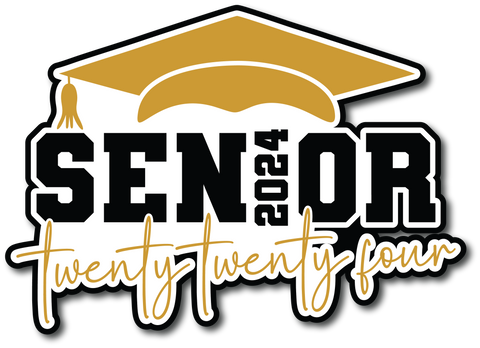 Senior 2024 - Scrapbook Page Title Sticker