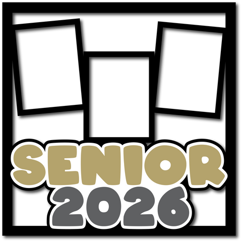 Senior 2026 - 3 Frames - Layered Overlay - Digital Cut File - SVG - INSTANT DOWNLOAD
