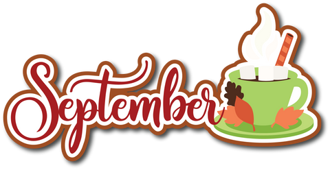 September - Scrapbook Page Title Die Cut