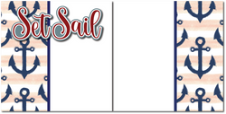 Set Sail - Printed Premade Scrapbook (2) Page 12x12 Layout