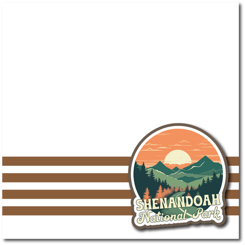 Shenandoah National Park - Printed Premade Scrapbook Page 12x12 Layout