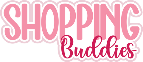 Shopping Buddies - Scrapbook Page Title Die Cut