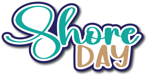 Shore Day - Scrapbook Page Title Die Cut