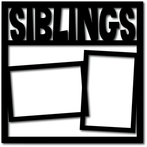 Siblings - 2 Frames - Digital Cut File - SVG - INSTANT DOWNLOAD