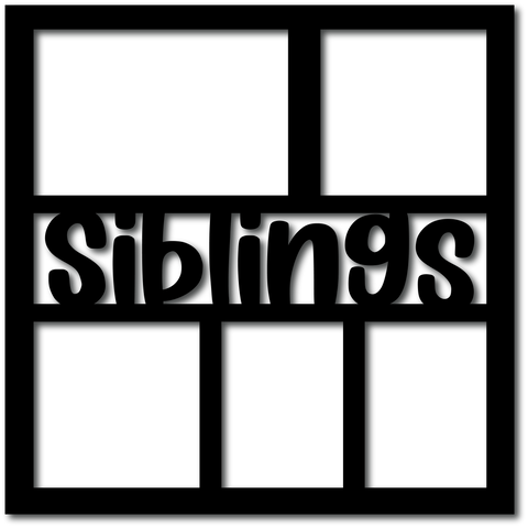 Siblings - 5 Frames - Digital Cut File - SVG - INSTANT DOWNLOAD