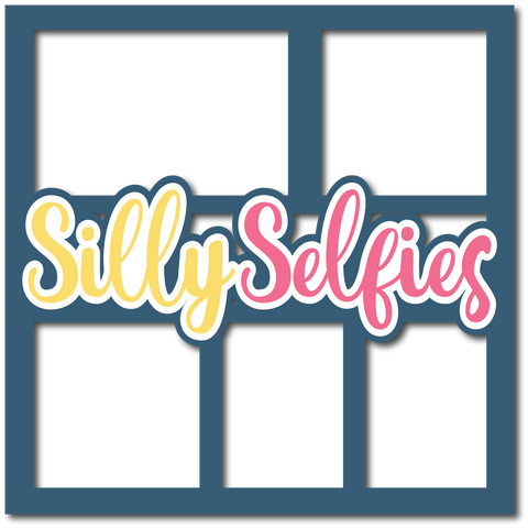 Silly Selfies - 5 Frames - Layered Overlay - Digital Cut File - SVG - INSTANT DOWNLOAD