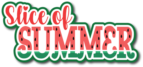 Slice of Summer - Scrapbook Page Title Die Cut