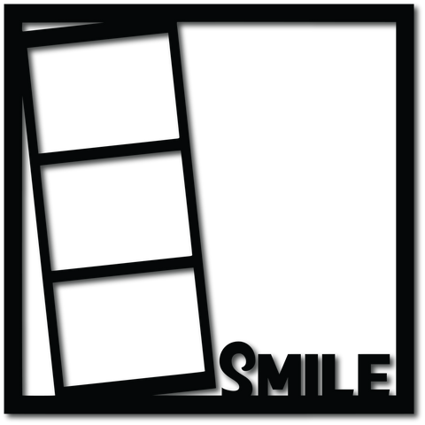 Smile - 3 Frames - Digital Cut File - SVG - INSTANT DOWNLOAD