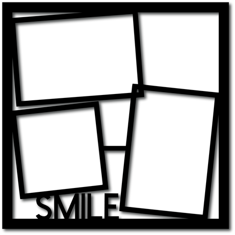 Smile - 3 Frames - Digital Cut File - SVG - INSTANT DOWNLOAD
