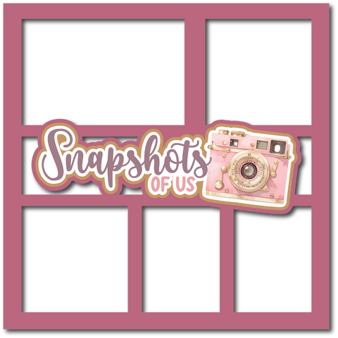 Snapshots of Us - 5 Frames - Scrapbook Page Layered Overlay Kit