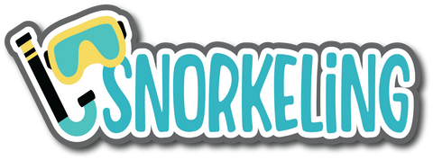 Snorkeling - Scrapbook Page Title Die Cut