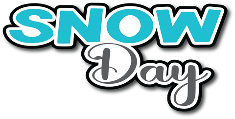 Snow Day - Scrapbook Page Title Die Cut