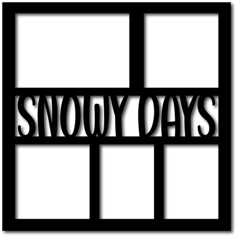 Snowy Days - 5 Frames - Digital Cut File - SVG - INSTANT DOWNLOAD