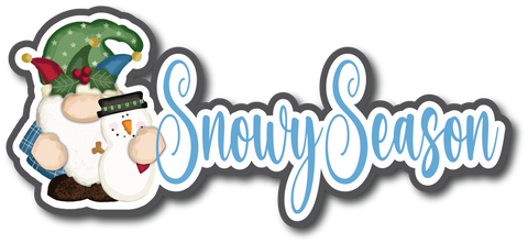 Snowy Season - Scrapbook Page Title Sticker