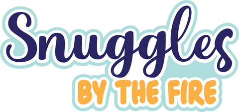 Snuggles by the Fire - Scrapbook Page Title Sticker