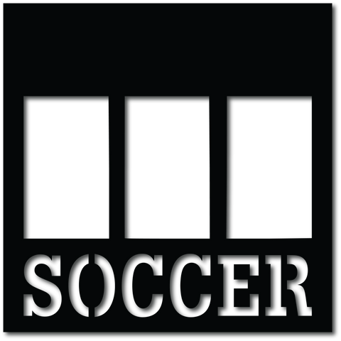 Soccer - 3 Frames - Digital Cut File - SVG - INSTANT DOWNLOAD
