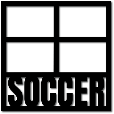 Soccer - 4 Frames - Digital Cut File - SVG - INSTANT DOWNLOAD