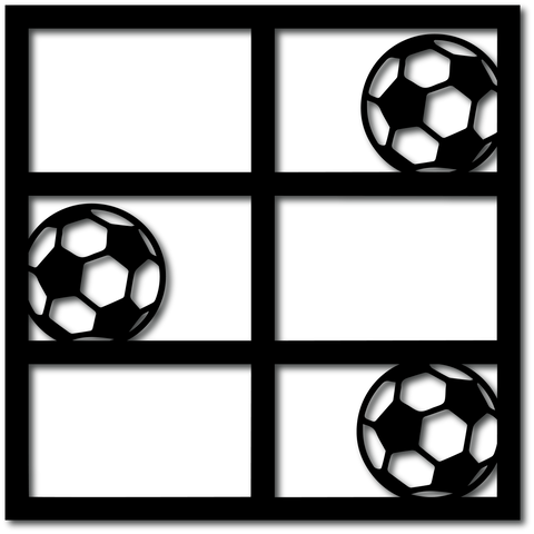 Soccer Balls - 6 Frames - Digital Cut File - SVG - INSTANT DOWNLOAD