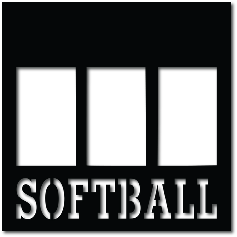Softball - 3 frames - Digital Cut File - SVG - INSTANT DOWNLOAD
