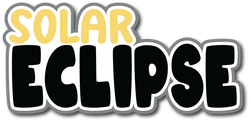 Solar Eclipse - Scrapbook Page Title Die Cut