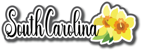 South Carolina - Scrapbook Page Title Die Cut