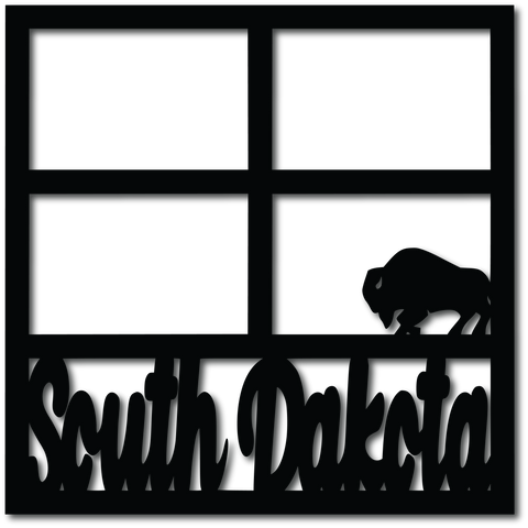 South Dakota - 4 Frames - Digital Cut File - SVG - INSTANT DOWNLOAD