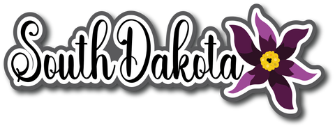 South Dakota - Scrapbook Page Title Die Cut