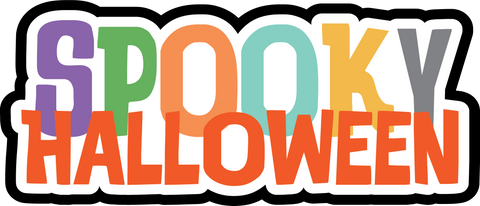 Spooky Halloween - Scrapbook Page Title Sticker