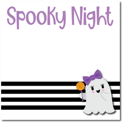 Spooky Night - Printed Premade Scrapbook Page 12x12 Layout