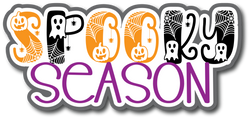Spooky Season - Scrapbook Page Title Die Cut
