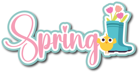 Spring - Scrapbook Page Title Sticker