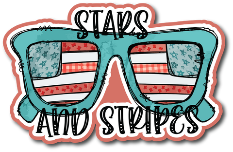 Stars and Stripes - Scrapbook Page Title Sticker