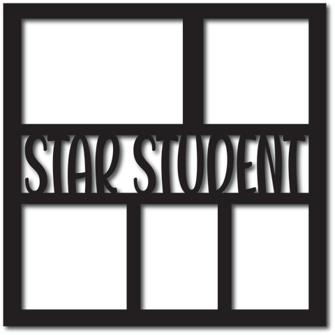 Star Student - 5 Frames - Digital Cut File - SVG - INSTANT DOWNLOAD