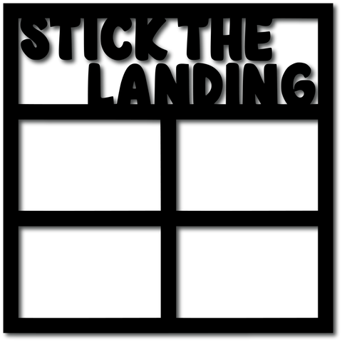 Stick the Landing - 4 Frames - Digital Cut File - SVG - INSTANT DOWNLOAD