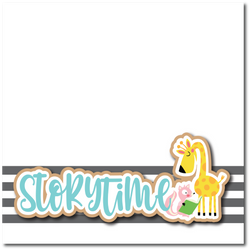 Storytime - Printed Premade Scrapbook Page 12x12 Layout