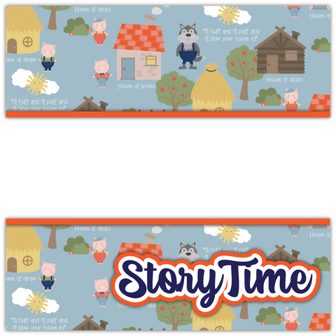 Story Time - Printed Premade Scrapbook Page 12x12 Layout