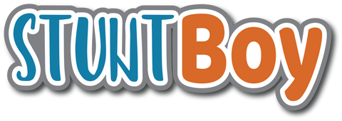 Stunt Boy - Scrapbook Page Title Die Cut