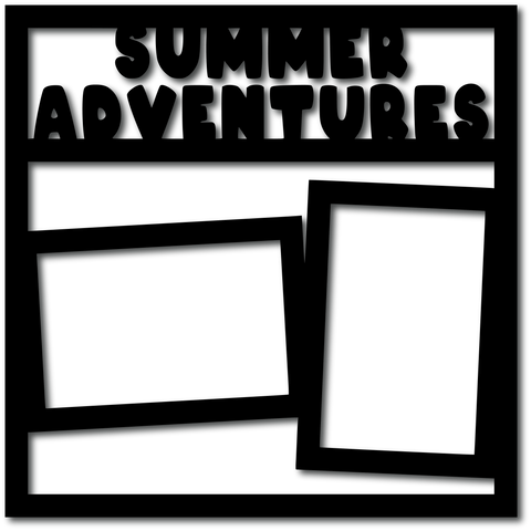 Summer Adventures - 2 Frames - Digital Cut File - SVG - INSTANT DOWNLOAD