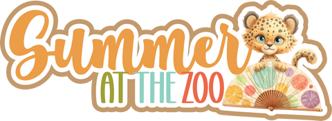 Summer at the Zoo - Scrapbook Page Title Sticker