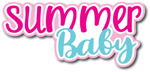 Summer Baby - Scrapbook Page Title Sticker