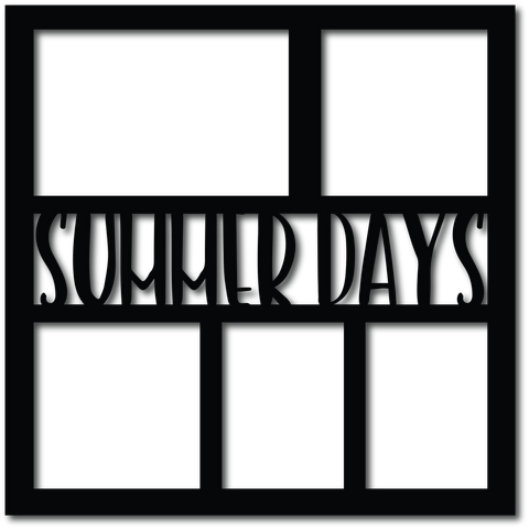 Summer Days - 5 Frames - Digital Cut File - SVG - INSTANT DOWNLOAD
