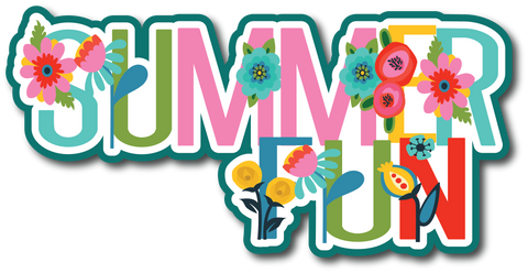 Summer Fun - Scrapbook Page Title Die Cut