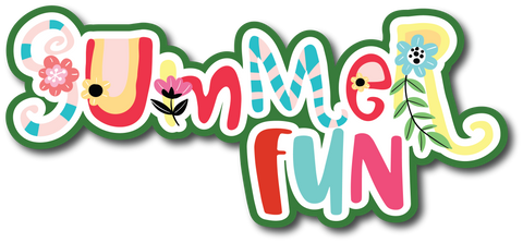 Summer Fun - Scrapbook Page Title Die Cut