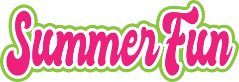 Summer Fun - Scrapbook Page Title Die Cut