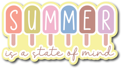 Summer is a State of Mind - Scrapbook Page Title Die Cut
