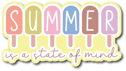 Summer is a State of Mind - Scrapbook Page Title Die Cut