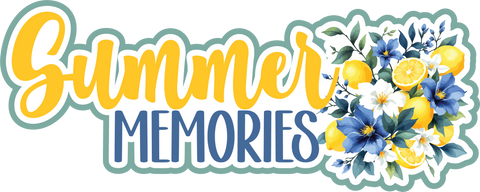 Summer Memories - Scrapbook Page Title Die Cut
